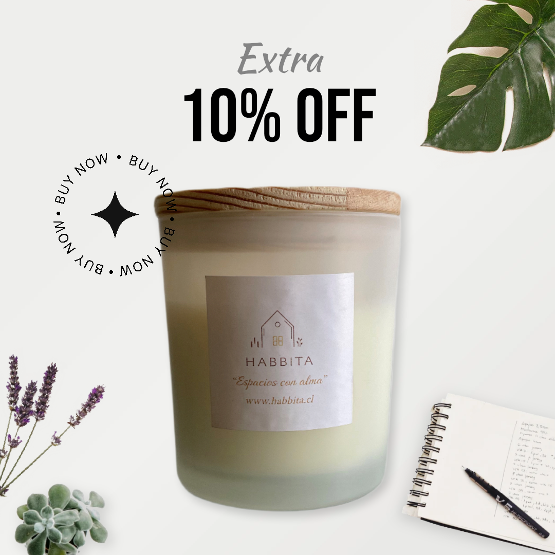 Vela en vaso de cristal